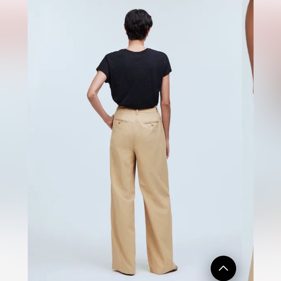 Madewell The Petite Harlow Wide-Leg Pant Seed Khaki Size 6 - Picture 5 of 15